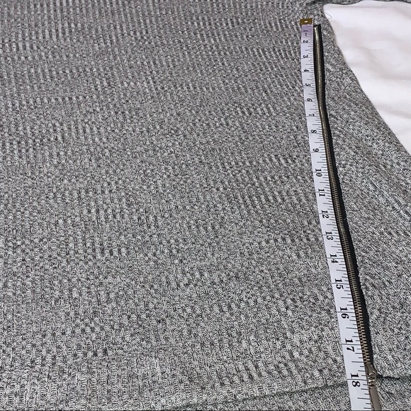 Rachel Roy Long Sleeve Zip Hem Textured High Low Pullover Sweater Top Gray 3X - Picture 12 of 13